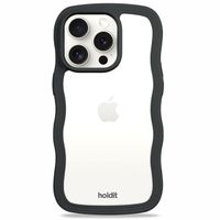 Holdit Coque Wavy iPhone 15 Pro - Black / Transparent