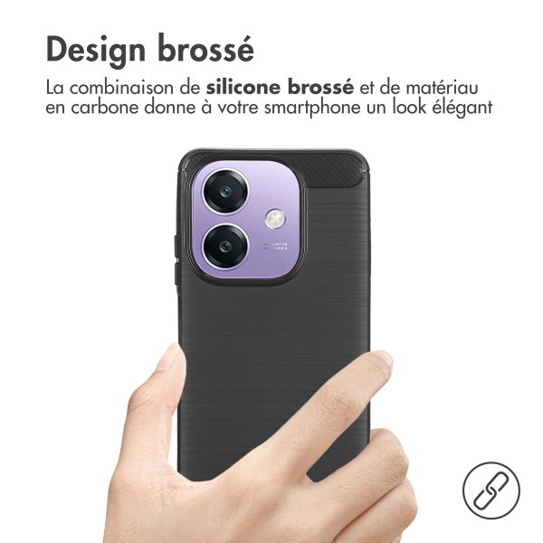 imoshion Coque Brushed Oppo A40 (4G) / Oppo A40M (4G) / Oppo A60 (5G) - Noir