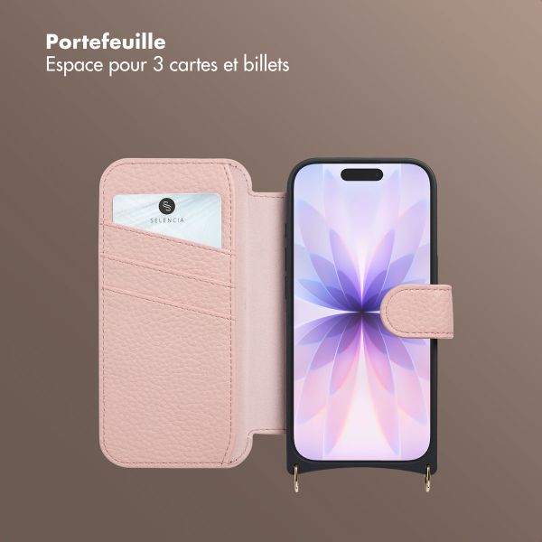 Selencia Étui Riva avec MagSafe et cordon de téléphone Apple iPhone 17 - Old Pink