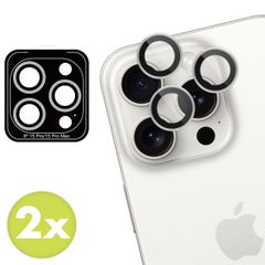 imoshion Lot de 2 protections d'objectif de caméra Apple iPhone 15 Pro / 15 Pro Max - White Titanium
