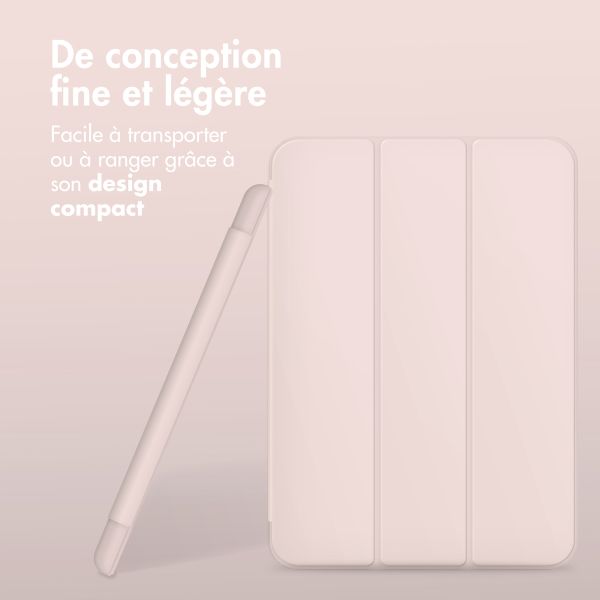 Accezz Coque tablette portefeuille Smart Silicone iPad Air 13 pouces (2025) M3 / (2024) M2 - Rose