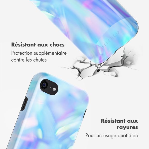 Selencia Coque arrière Vivid Tough iPhone SE (2022 / 2020) / 8 / 7 - Holographic Blue Dream