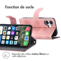 imoshion Etui de télephone portefeuille avec cordon Apple iPhone 16 - Roze