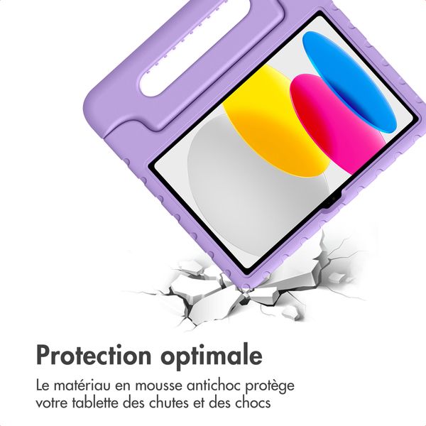 imoshion Coque kidsproof avec poignée Apple iPad 11 (2025) 11 pouces A16 / iPad 10 (2022) 10.9 pouces - Lila