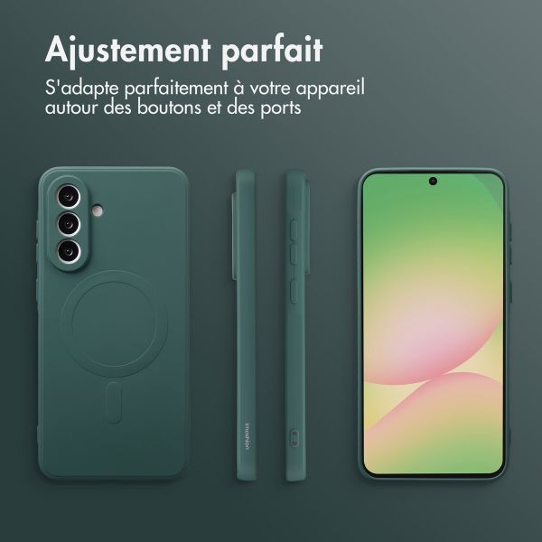imoshion Coque Couleur avec MagSafe Samsung Galaxy A56 - Vert foncé