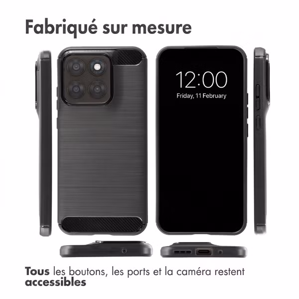 imoshion Coque Brushed Motorola Moto G77 - Noir