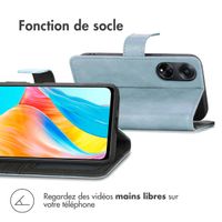 imoshion Étui de téléphone portefeuille Luxe Oppo A98 - Bleu clair