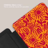 Selencia Étui de liseuse portefeuille Vivid Kobo Clara Colour / Clara BW - Tropical Vibes Apricot