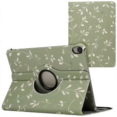 imoshion Coque tablette Design rotatif à 360° Apple iPad Air 5 (2022) / Air 4 (2020) - Green Flowers