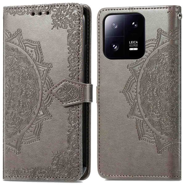 imoshion Etui de téléphone portefeuille Mandala Xiaomi 13 Pro - Gris