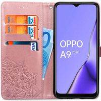 Etui de téléphone portefeuille Mandala Oppo A5/A9 (2020)