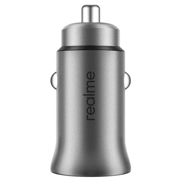 Realme Chargeur de voiture d'origine - Chargeur de voiture sans câble - Double port USB-A - 33 watts - Noir