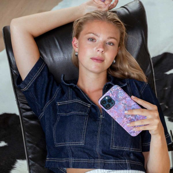 Selencia Coque arrière Vivid Samsung Galaxy A55 - Fresh Paint Flower Orange