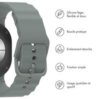 imoshion Bracelet Wave en silicone Samsung Galaxy Watch 8 (40/44mm) / Classic (46mm) - Gris foncé