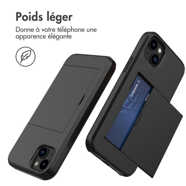 imoshion Coque arrière avec porte-cartes Apple iPhone 14 - Noir