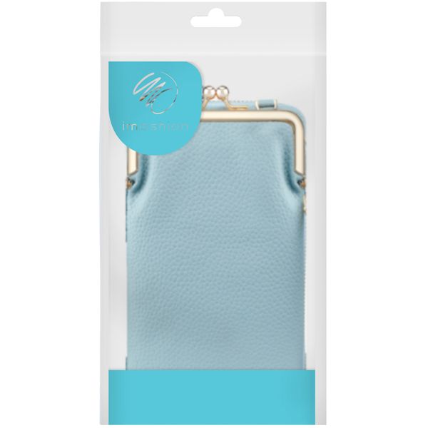 imoshion Sac téléphone en cuir végan Crossbody - Bleu