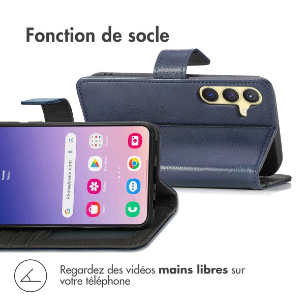 imoshion Étui de téléphone portefeuille Luxe Samsung Galaxy S24 Plus - Bleu foncé