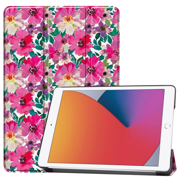 imoshion Coque tablette Design iPad 7 (2019) / iPad 8 (2020) / iPad 9 (2021) 10.2 inch - Floral Water Color