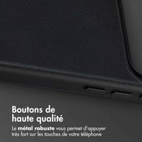 Accezz Coque arrière en cuir avec MagSafe Apple iPhone 17 Pro - Onyx Black