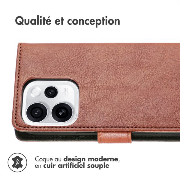 imoshion Étui de télephone portefeuille Oppo Reno 15F - Marron