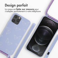 imoshion Coque design en silicone avec cordon iPhone 12 (Pro) - Butterfly