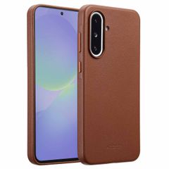 Accezz Coque arrière en cuir avec MagSafe Samsung Galaxy A36 / A56 - Marron café
