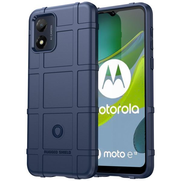 imoshion Coque Rugged Shield Motorola Moto E13 - Bleu foncé