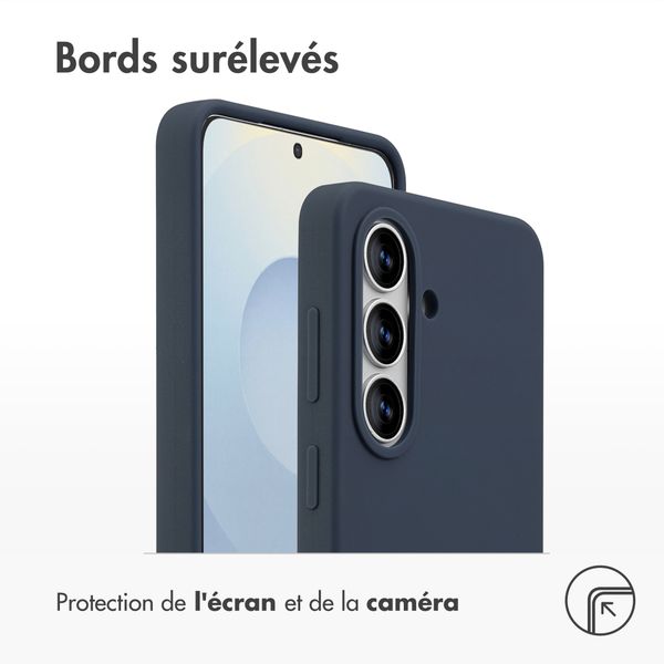 Accezz Coque Liquid Silicone avec MagSafe Samsung Galaxy S26 - Bleu foncé