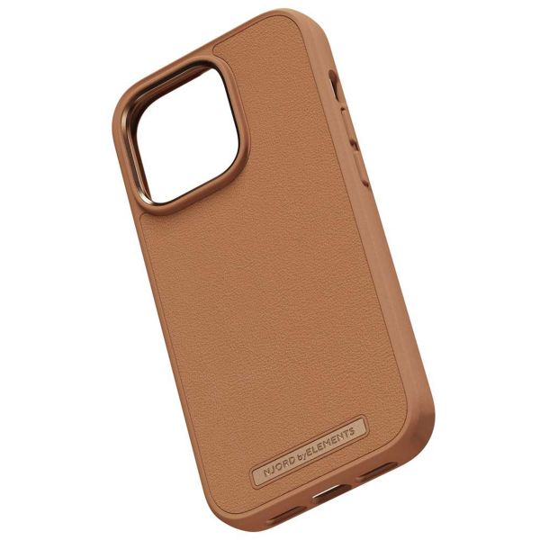 Njorð Collections Coque en cuir véritable iPhone 14 Pro - Cognac