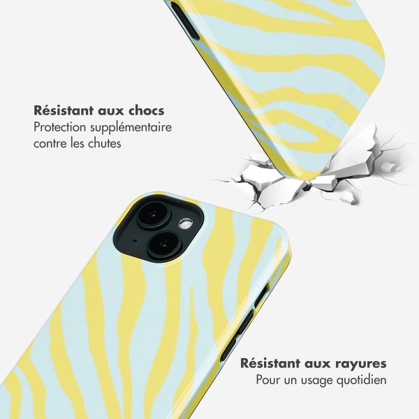 Selencia Coque arrière Vivid avec MagSafe Apple iPhone 14 - Zebra Winter Sky Titanium Yellow