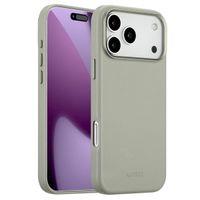 Accezz Coque arrière en cuir avec MagSafe Apple iPhone 17 Pro Max - Light Grey