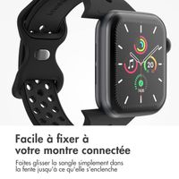 imoshion Bracelet sport⁺ Apple Watch Series 1 á 11 / SE / Ultra (44/45/46/49 mm) - Taille M/L - Noir