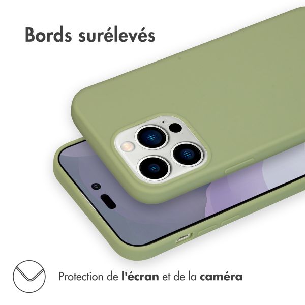 imoshion Coque Couleur iPhone 14 Pro Max - Olive Green