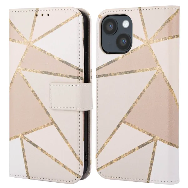 imoshion Étui de téléphone portefeuille Design iPhone 14 - Beige Graphic