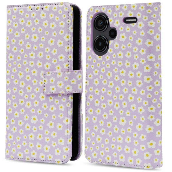 imoshion Étui de téléphone portefeuille Design Xiaomi Redmi Note 13 Pro Plus (5G) - White Daisy