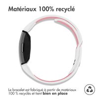 imoshion Bracelet sportif en silicone Fitbit Inspire - Blanc  /  Rose