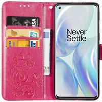 Etui de téléphone Fleurs de Trèfle OnePlus 8 - Fuchsia