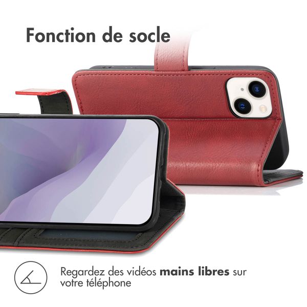 imoshion Étui de téléphone portefeuille Luxe iPhone 14 - Rouge