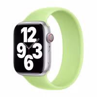 Apple Bracelet Boucle unique en Silicone Apple Watch | 44/45/46/49 mm - Taille 3 - Sprout Green