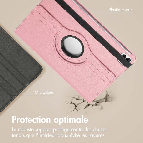 imoshion Coque tablette rotatif à 360° Apple iPad Air 11 pouces (2026) M4 / (2025) M3 / (2024) M2 / Air 5 (2022) / Air 4 (2020) / Pro 11 (2018/2020) - Rose