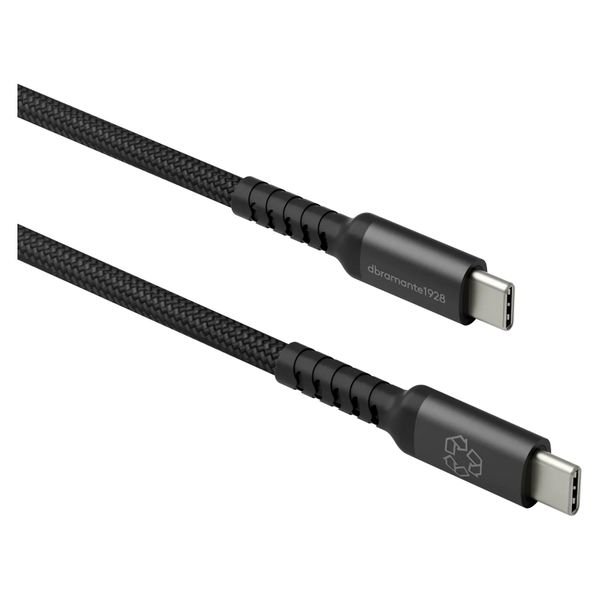 dbramante1928 Câble de recharge Re-charge USB-C vers USB-C 100 W - 3 mètres - Noir
