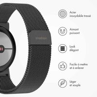 imoshion Bracelet magnétique milanais Google Pixel Watch 3 / 4 (45 mm) - Noir