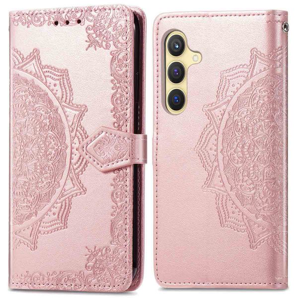 imoshion Etui de téléphone portefeuille Mandala Samsung Galaxy S24 - Rose Dorée