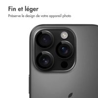 imoshion Lot de 2 protections d'objectif de caméra Apple iPhone 16 Pro / 16 Pro Max - Noir / Titanium