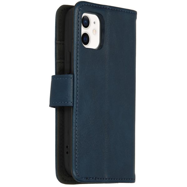 imoshion Étui de télephone portefeuille de luxe Apple iPhone 12 Mini - Bleu foncé