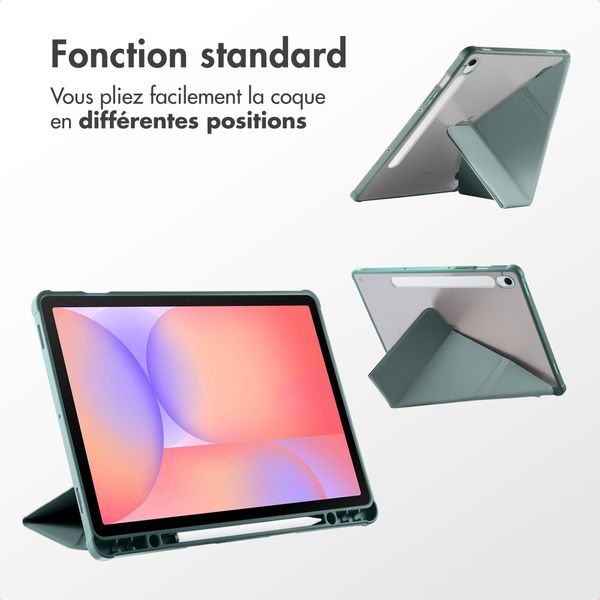 imoshion Coque tablette Origami Samsung Galaxy Tab S9 11.0 pouces / S10 Lite / S10 FE / S9 FE 10.9 pouces - Vert foncé