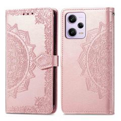 imoshion Etui de téléphone portefeuille Mandala Xiaomi Redmi Note 12 Pro - Rose Dorée