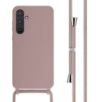 imoshion Coque en silicone avec cordon Samsung Galaxy A55 - Sand Pink