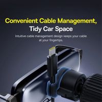 Baseus Support de téléphone UltraControl Gravity pour voiture - Universel - Grille de ventilation - Space Grey