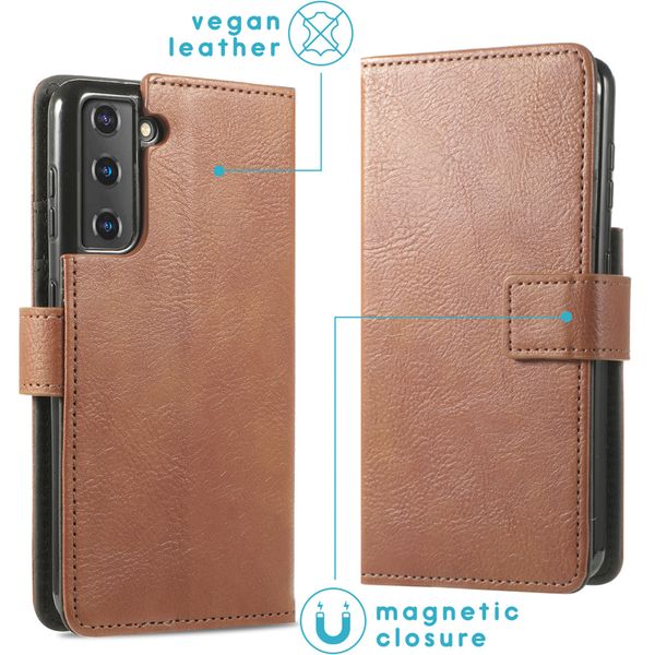 imoshion Étui de télephone portefeuille de luxe Samsung Galaxy S21 - Marron